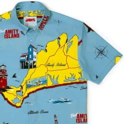 Jaws|Short Sleeves|Jaws 50th Anniversary "Mapped Out Mayhem" – KUNUFLEX Short Sleeve Shirt