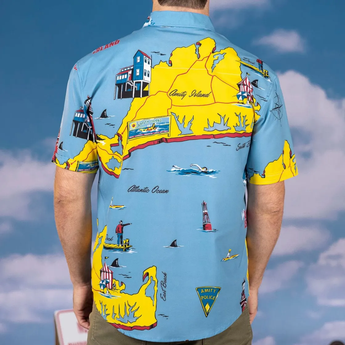Jaws|Short Sleeves|Jaws 50th Anniversary "Mapped Out Mayhem" – KUNUFLEX Short Sleeve Shirt