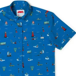 Jaws|Short Sleeves|Jaws 50th Anniversary "Swim at Your Own Risk" – KUNUFLEX Short Sleeve Shirt