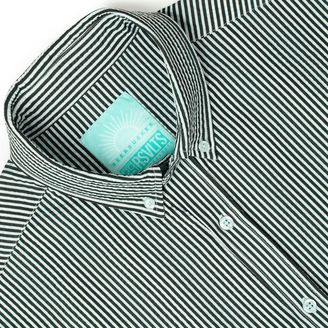 Short Sleeve Shirts|Seersucker|RSVLTS John, My Boy! – Stretch Seersucker Short Sleeve Shirt