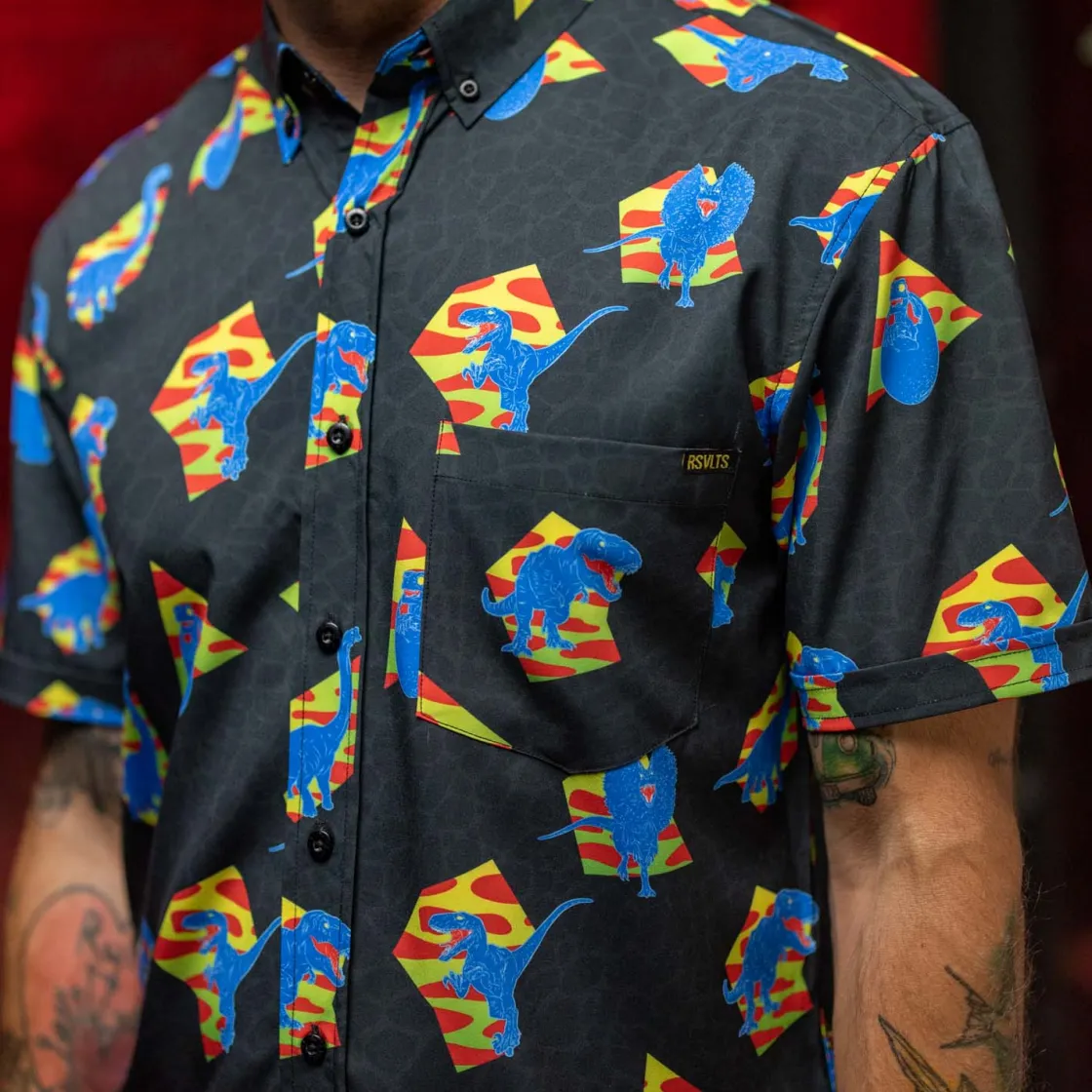 Paging Mr. Morrow|Jurassic Park|Jurassic Park "Retro 65 Million BC" – KUNUFLEX Short Sleeve Shirt
