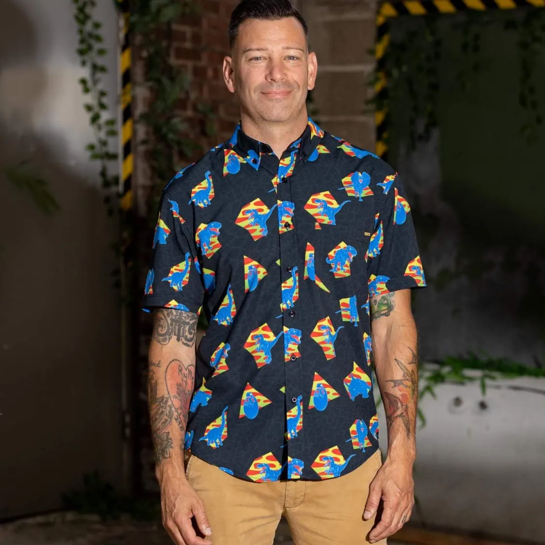 Paging Mr. Morrow|Jurassic Park|Jurassic Park "Retro 65 Million BC" – KUNUFLEX Short Sleeve Shirt