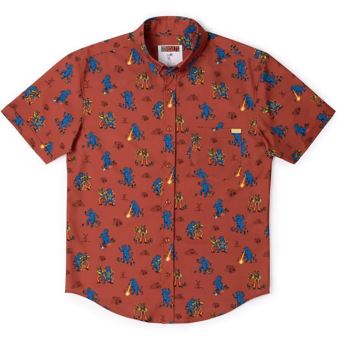 Justin Warner|Short Sleeves|Justin Warner "Showdown at the Kaiju Corral" – KUNUFLEX Short Sleeve Shirt