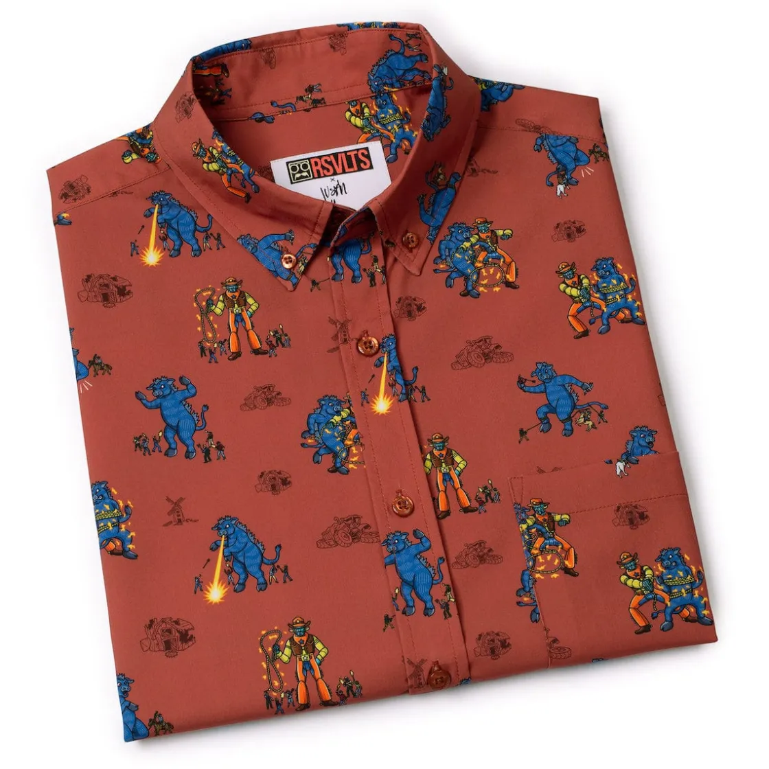 Justin Warner|Short Sleeves|Justin Warner "Showdown at the Kaiju Corral" – KUNUFLEX Short Sleeve Shirt