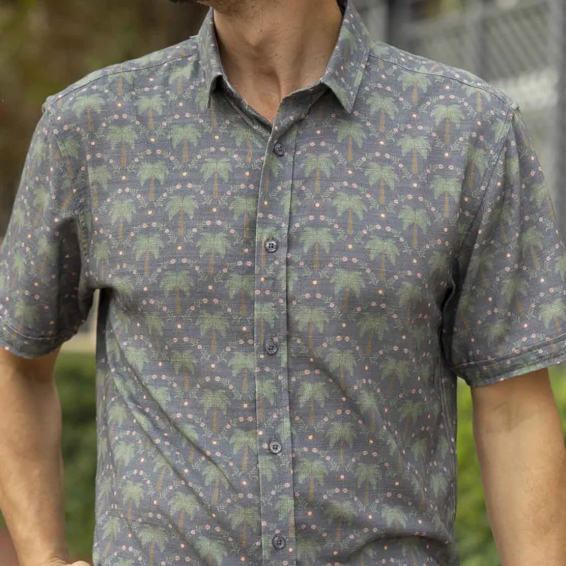 Short Sleeve Shirts|Matching Sets|RSVLTS Keep Palm – Bamboo Short Sleeve Shirt