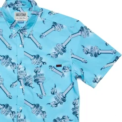 Short Sleeve Shirts|Paging Mr. Morrow|RSVLTS Lady Liberty's Annual Torch Toss – KUNUFLEX Short Sleeve Shirt