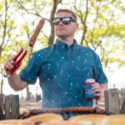 Short Sleeve Shirts|Americana|RSVLTS Let Me See That Tong – KUNUFLEX Short Sleeve Shirt