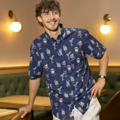 Short Sleeve Shirts|Matching Sets|RSVLTS Let's All Go to the Lobby Bar – KUNUFLEX Short Sleeve Shirt