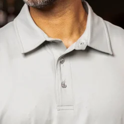 Polos|Basics|Breakfast Balls Limestone – Commuter Long Sleeve Polo
