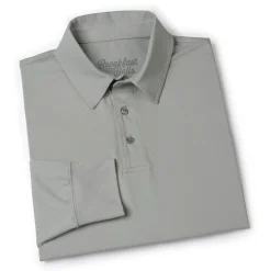 Polos|Basics|Breakfast Balls Limestone – Commuter Long Sleeve Polo