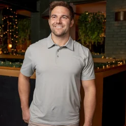 Polos|Basics|Breakfast Balls Limestone – Commuter Short Sleeve Polo
