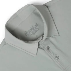 Polos|Basics|Breakfast Balls Limestone – Commuter Short Sleeve Polo