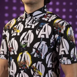 Avengers|Marvel|Marvel 's Avengers “A Is for Avengers” – KUNUFLEX Short Sleeve Shirt