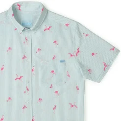 Short Sleeve Shirts|Seersucker|RSVLTS Mingos – Stretch Seersucker Short Sleeve Shirt