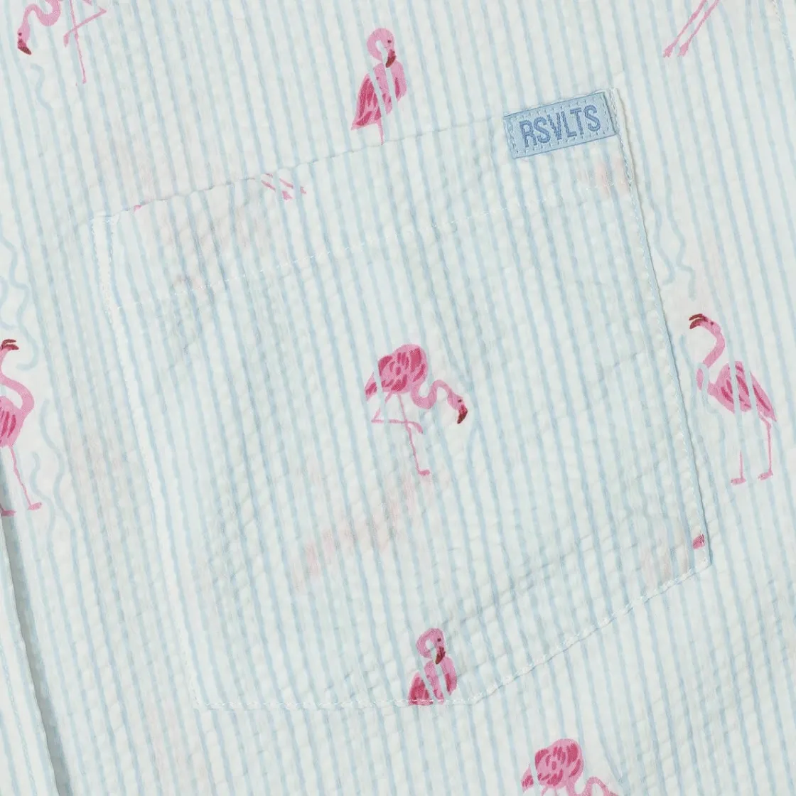 Short Sleeve Shirts|Seersucker|RSVLTS Mingos – Stretch Seersucker Short Sleeve Shirt