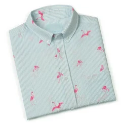 Short Sleeve Shirts|Seersucker|RSVLTS Mingos – Stretch Seersucker Short Sleeve Shirt