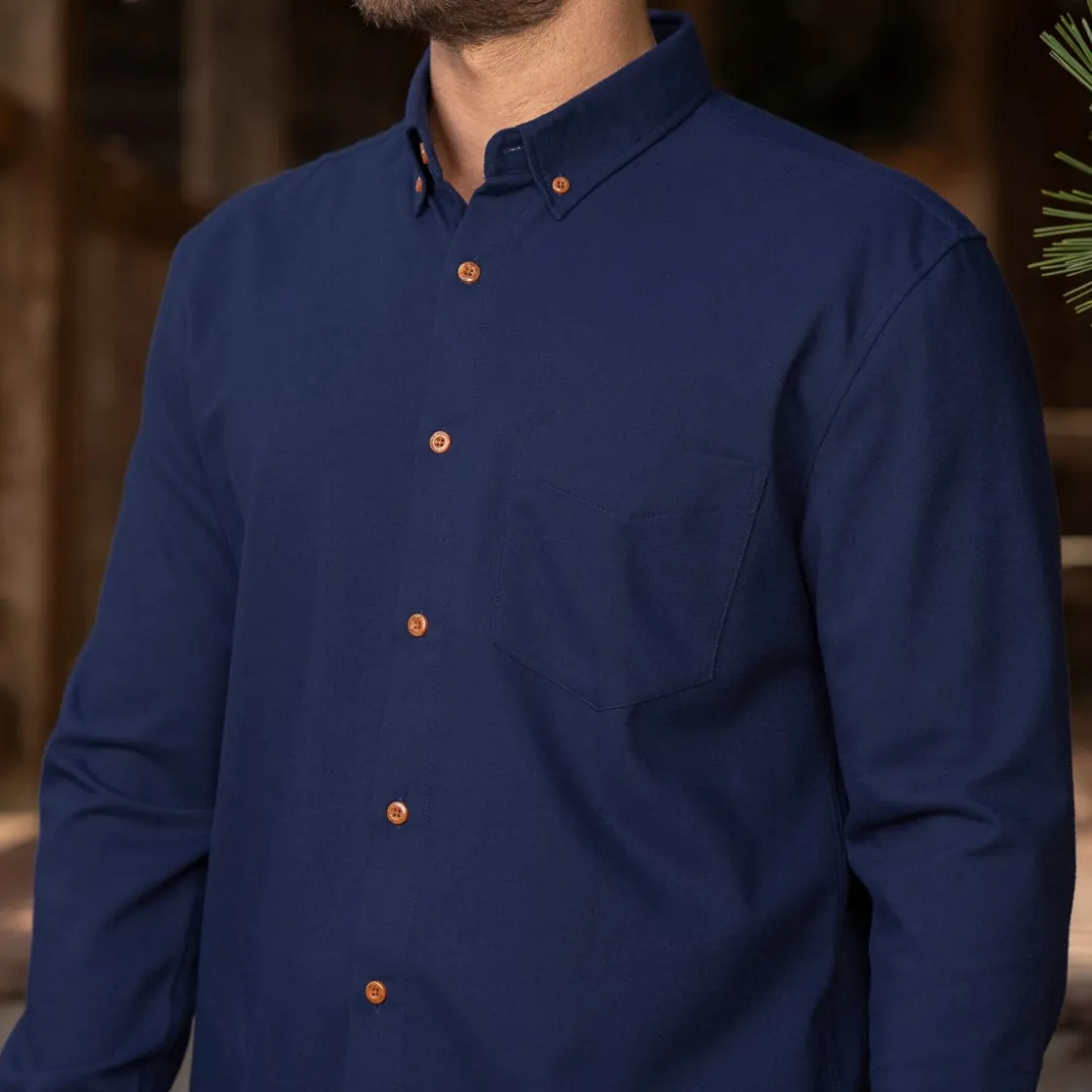 Flannels|Long Sleeves|RSVLTS Navy – BorlandFlex™ Long Sleeve Flannel
