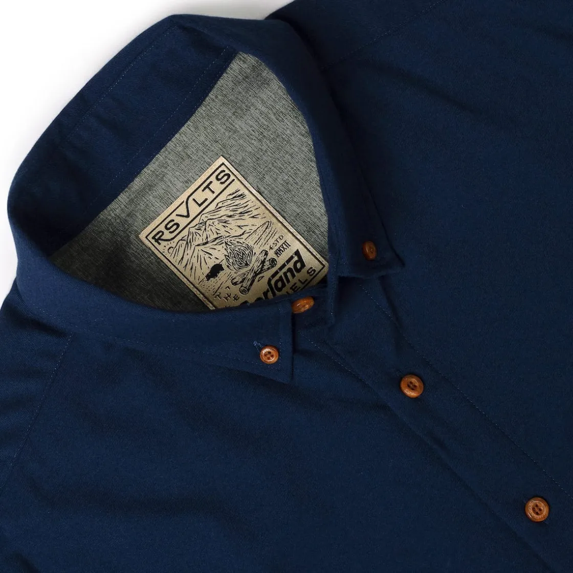 Flannels|Long Sleeves|RSVLTS Navy – BorlandFlex™ Long Sleeve Flannel