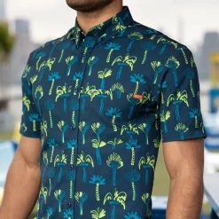Short Sleeve Shirts|Short Sleeves|RSVLTS Neon Palmies – KUNUFLEX Short Sleeve Shirt