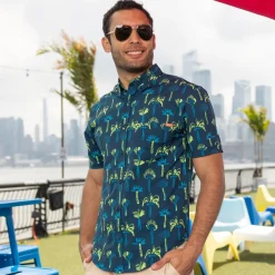 Short Sleeve Shirts|Short Sleeves|RSVLTS Neon Palmies – KUNUFLEX Short Sleeve Shirt