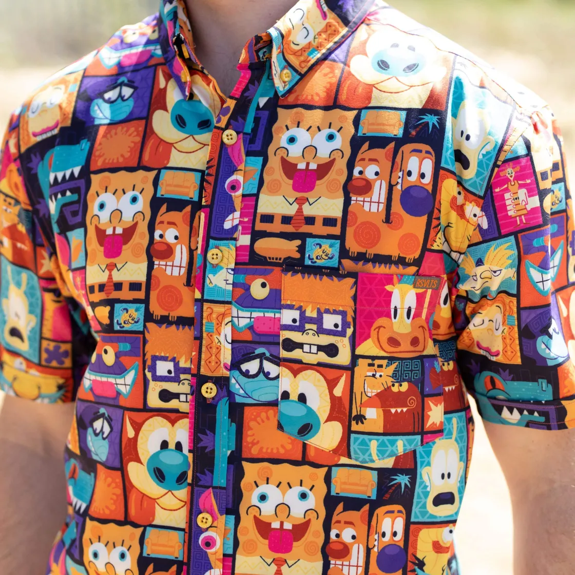 Tiki|Paging Mr. Morrow|Nickelodeon "Tiki Toons" – KUNUFLEX Short Sleeve Shirt