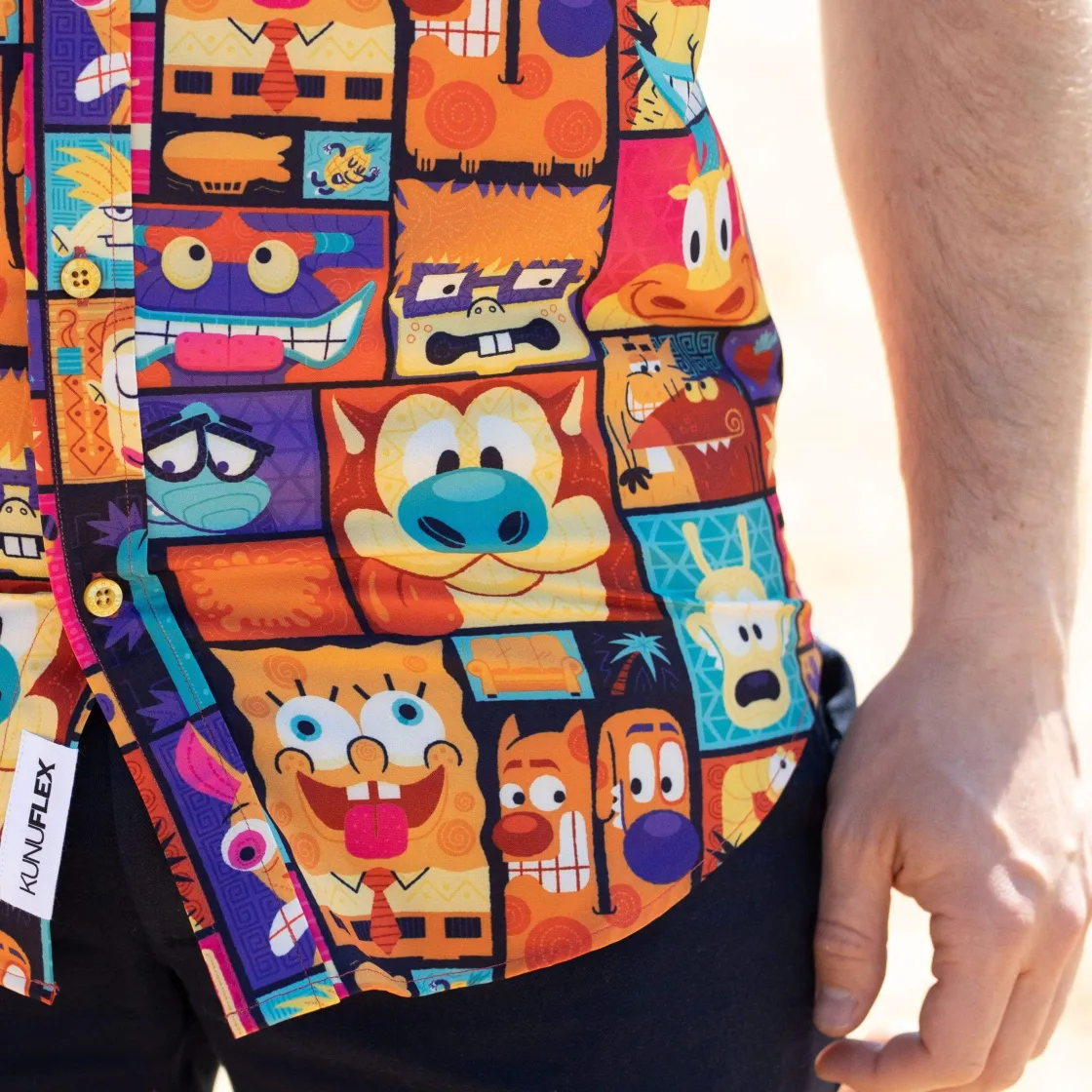 Tiki|Paging Mr. Morrow|Nickelodeon "Tiki Toons" – KUNUFLEX Short Sleeve Shirt