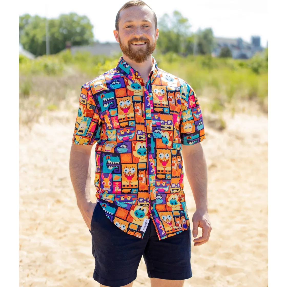 Tiki|Paging Mr. Morrow|Nickelodeon "Tiki Toons" – KUNUFLEX Short Sleeve Shirt