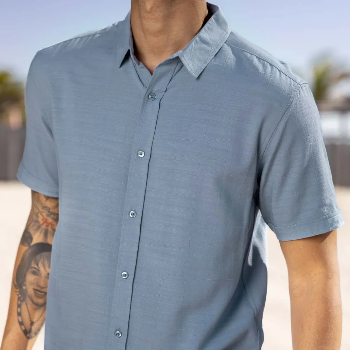 Short Sleeve Shirts|Matching Sets|RSVLTS Ocean Mist – Bamboo Short Sleeve Shirt