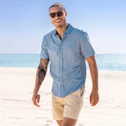 Short Sleeve Shirts|Matching Sets|RSVLTS Ocean Mist – Bamboo Short Sleeve Shirt