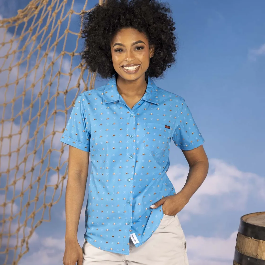 Anime|One Piece|One Piece "Lil Straw Hats" – Women's KUNUFLEX Short Sleeve Shirt