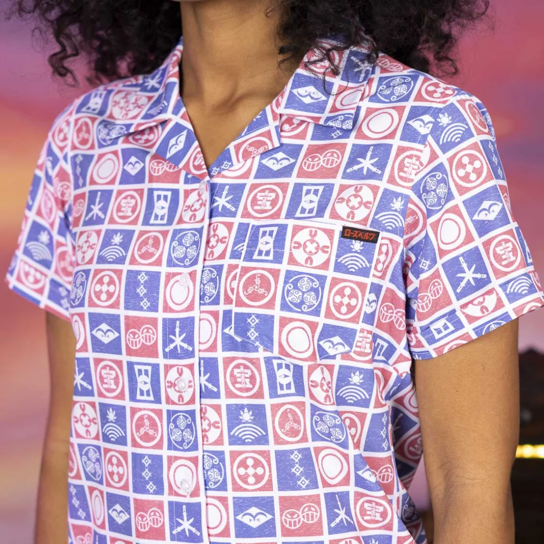 Anime|One Piece|One Piece "Stamps of the Sea" – Women's KUNUFLEX Short Sleeve Shirt