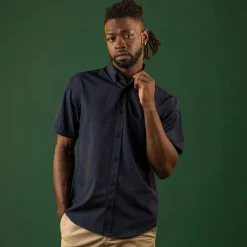 Short Sleeve Shirts|Short Sleeves|RSVLTS Overture Midnight Blue – KUNUFLEX Short Sleeve Shirt