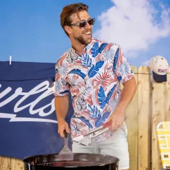 Short Sleeve Shirts|Americana|RSVLTS Palms Bursting in Air – KUNUFLEX Short Sleeve Shirt