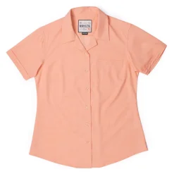 Short Sleeve Shirts|Rsvlts|RSVLTS Peach Chaos – Women's KUNUFLEX Short Sleeve Shirt