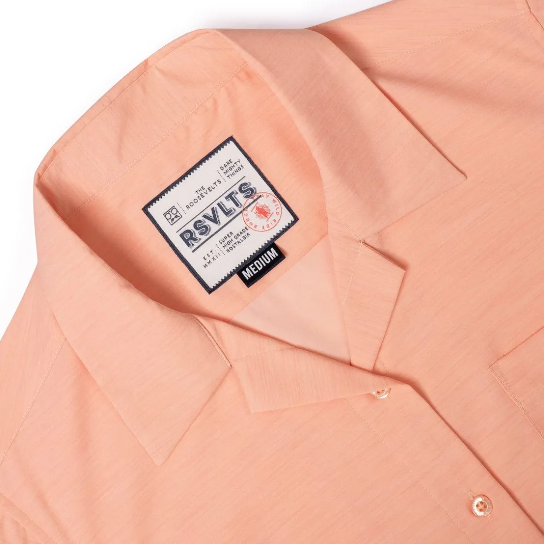 Short Sleeve Shirts|Rsvlts|RSVLTS Peach Chaos – Women's KUNUFLEX Short Sleeve Shirt