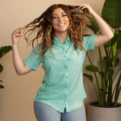 Short Sleeve Shirts|Rsvlts|RSVLTS Pepiopi – Women's KUNUFLEX Short Sleeve Shirt