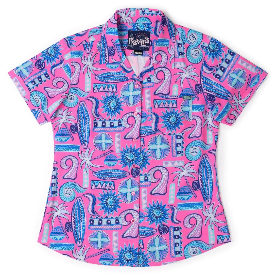 Short Sleeve Shirts|Rsvlts|RSVLTS Pink Sand Beach – Women's KUNUFLEX Short Sleeve Shirt