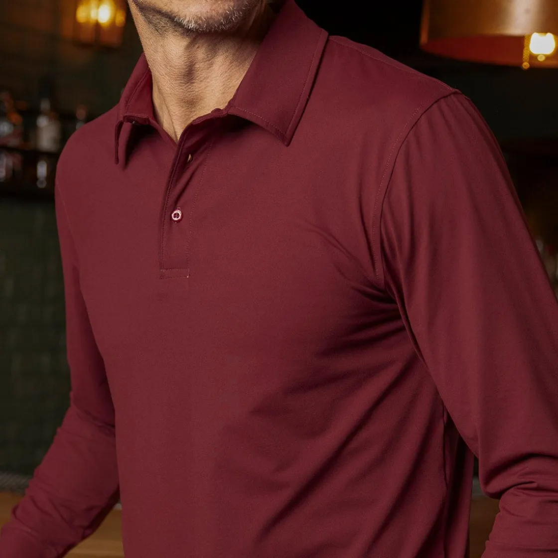 Polos|Basics|Breakfast Balls Port – Commuter Long Sleeve Polo
