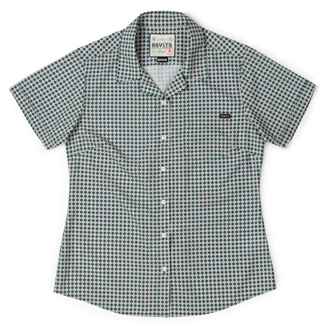 Short Sleeve Shirts|Rsvlts|RSVLTS Quantum Quilt – Women's KUNUFLEX Short Sleeve Shirt