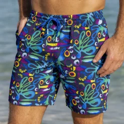 Shorts|Matching Sets|RSVLTS Rad Reef – Stretch Seersucker Hybrid Shorts