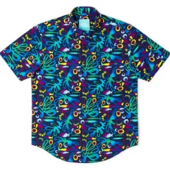 Short Sleeve Shirts|Matching Sets|RSVLTS Rad Reef – Stretch Seersucker Short Sleeve Shirt