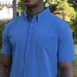 Short Sleeve Shirts|Matching Sets|RSVLTS Regatta – Stretch Seersucker Short Sleeve Shirt
