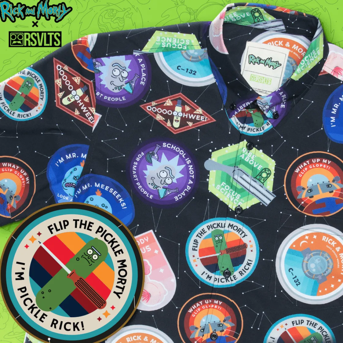 Paging Mr. Morrow|Warner Bros.|Rick and Morty "Touricks Attraction" – KUNUFLEX Short Sleeve Shirt