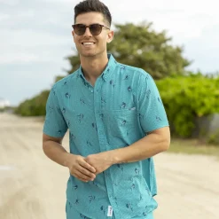 Short Sleeve Shirts|Matching Sets|RSVLTS Sailfish – Stretch Seersucker Short Sleeve Shirt
