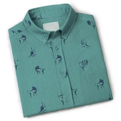 Short Sleeve Shirts|Matching Sets|RSVLTS Sailfish – Stretch Seersucker Short Sleeve Shirt