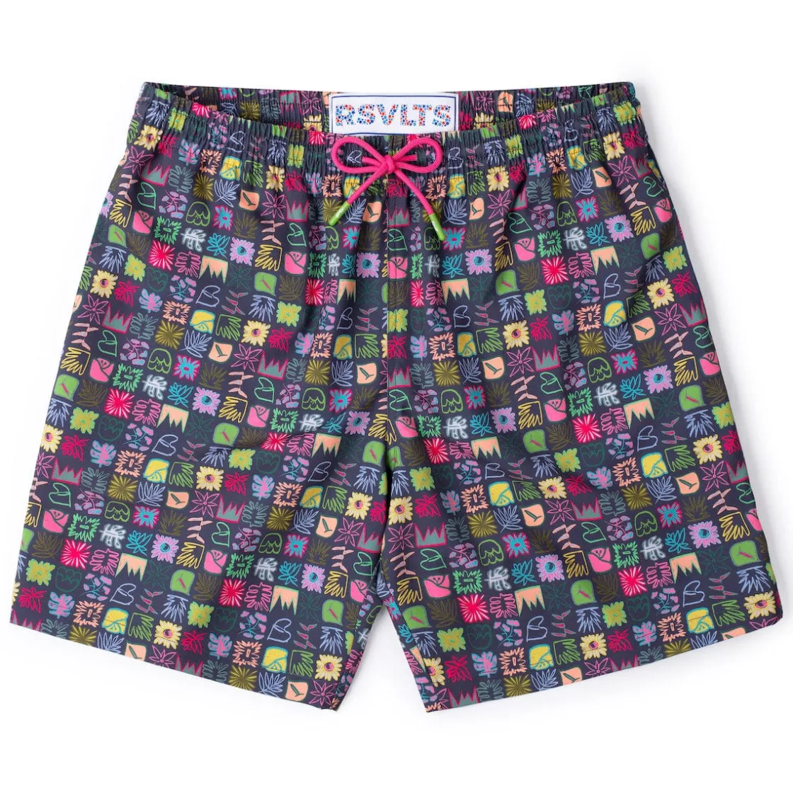 Shorts|Shorts|RSVLTS Scribble Squares – Hybrid Shorts