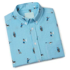Short Sleeve Shirts|Seersucker|RSVLTS Sea Dogs – Stretch Seersucker Short Sleeve Shirt