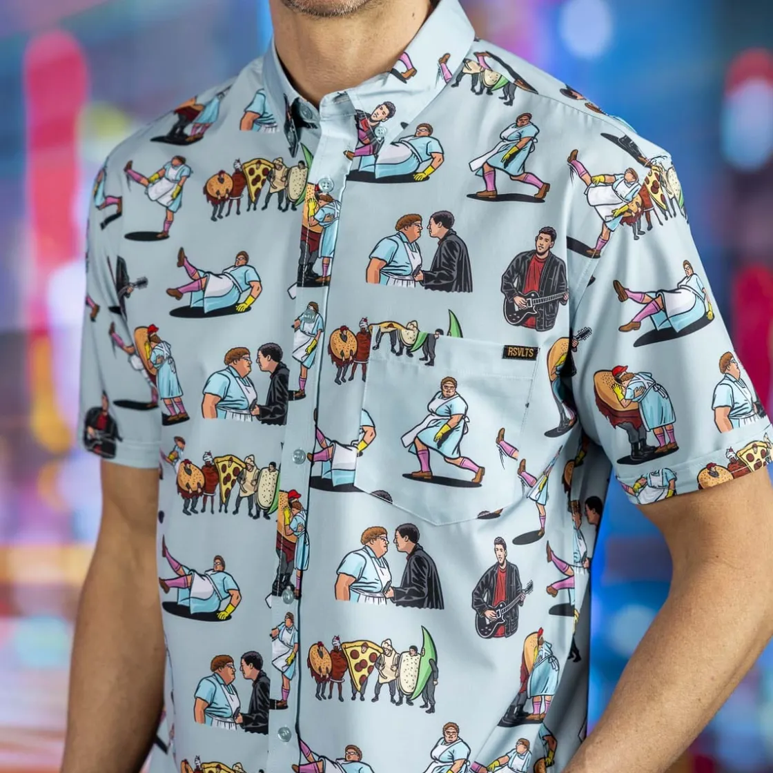 Saturday Night Live|Short Sleeves|Saturday Night Live SNL50 "Lunch Lady Land" – KUNUFLEX Short Sleeve Shirt