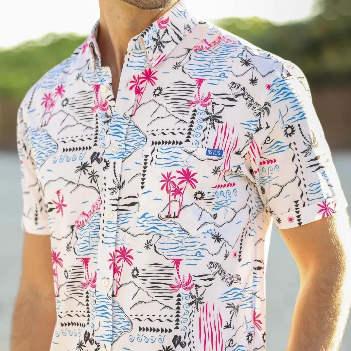 Short Sleeve Shirts|Short Sleeves|RSVLTS Soleil Beach (Day) – KUNUFLEX Short Sleeve Shirt
