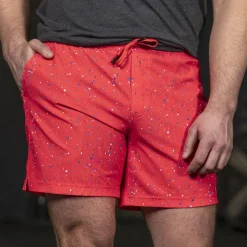 Shorts|Athletic Wear|RSVLTS Splat Damon (Infrared) – V1 Lined Training Shorts